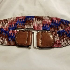 Size M FOSSIL Wide Southwestern Beaded Belt